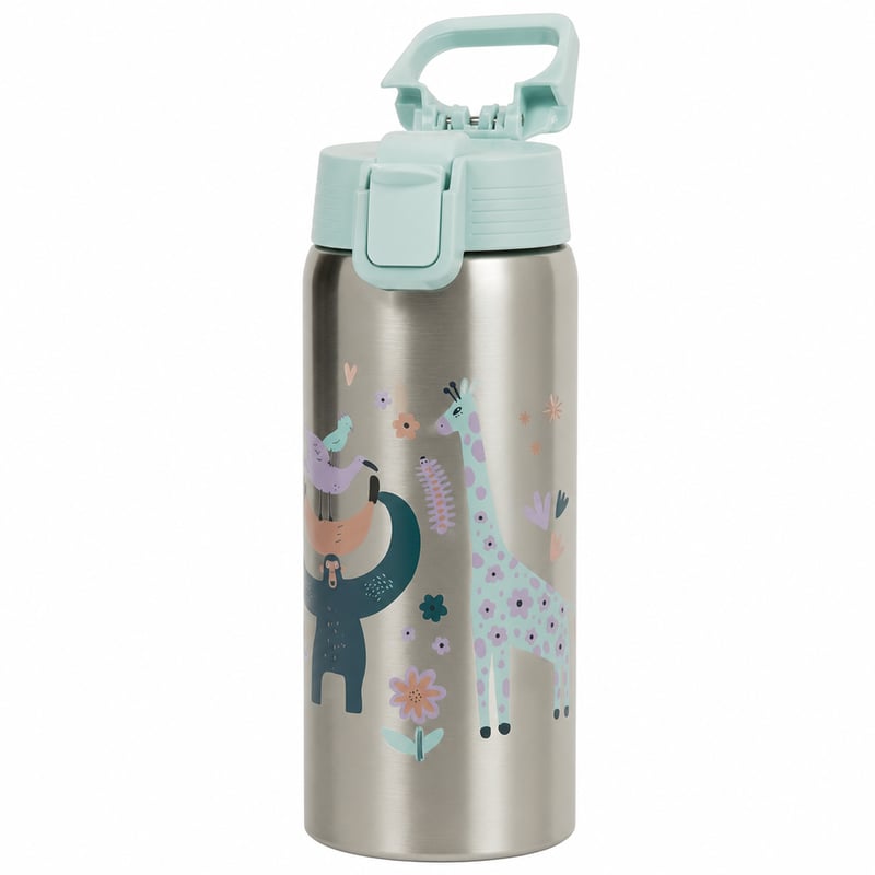 SIGG Shield Therm One Jungle dječja izolirana boca 0,5 L — neispravna, djelomično funkcionalna: oštećen poklopac, ne može se zatvoriti (stanje: vidi 2. sliku)