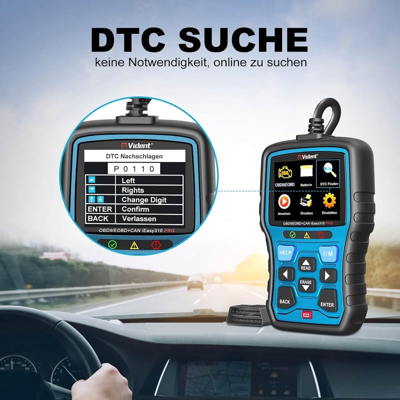 VIDENT iEasy310Pro OBD2 Autódiagnosztikai Készülék - Profi Hibakódolvasó Élő Adatokkal