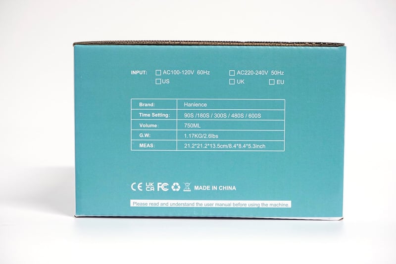 Hanience 750ml-es Ultrahangos Tisztító Szemüveghez, Ékszerhez, 46KHz, 5 Időbeállítás