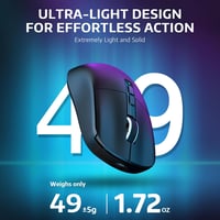 VGN GAMEPOWER Attack Shark X6 Vezeték Nélküli Gamer Egér, 49g Ultrakönnyű, RGB Töltőállomás, 26000DPI, PixArt PAW3395, 3 Csatlakozási Mód, 2 4
