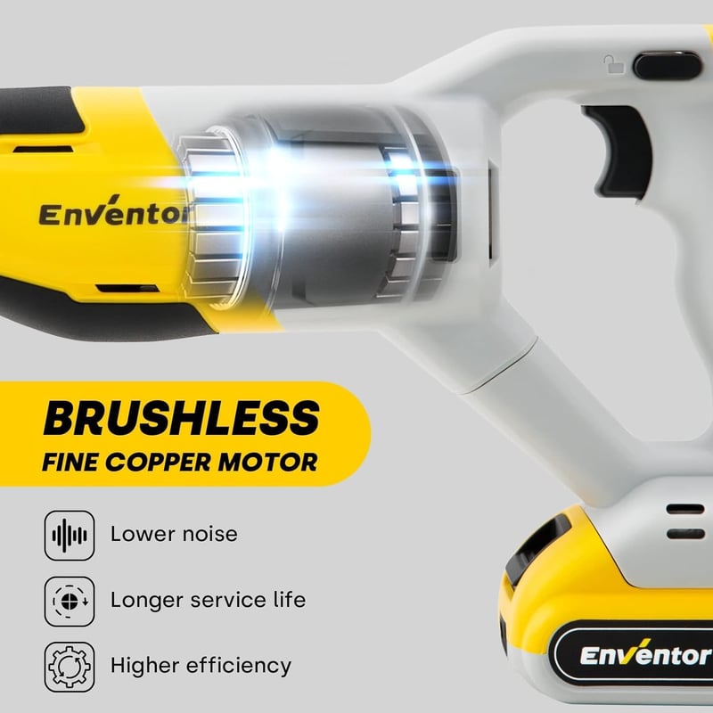 ENVENTOR 20V Akkus Orrfűrész Készlet 2x2000mAh Akkumulátorral, 3000 RPM Változtatható Sebesség, 5 Fűrészlappal, Fa/Fém/Alumínium Vágáshoz, G