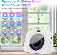 KOVCDVI 9 az 1-ben Bluetooth CD-lejátszó rádióval, USB/TF/AUX támogatással, ébresztővel és távirányítóval 2