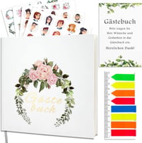 Koszorú Mintás Esküvői Vendégkönyv 165 Matricával és 100 Oldallal 7