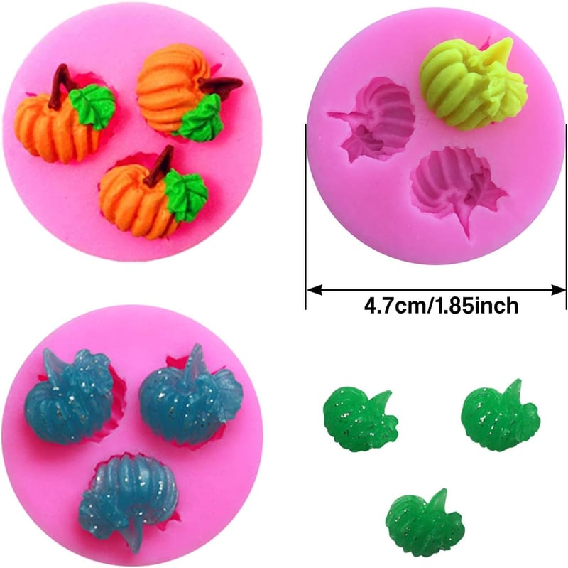 Szilikon Halloween Tök és Juharlevél Sütőforma Szett - 3D Süteménydíszítő