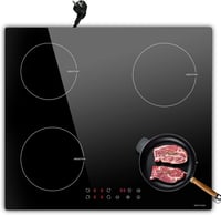 Noxton Domino 60 cm-es indukciós főzőlap, 4 zónás, 7000W, érintőgombos 1