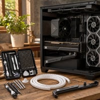 Erőgép-építő kommandó: GPU tartókeret + spirál kábelrendező + precíziós csavarhúzó + CPU vízhűtő 1