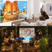 AKATUO Mini WiFi Projektor Full HD 1080P, 9000L Hordozható Házimozi Vetítő Okostelefonhoz, TV Stickhez és Laptophoz, VGA Csatlakozással 7