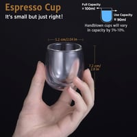Glastal dupla falú espresso pohár szett - 120ml, 2db, hőálló boroszilikát üveg 2