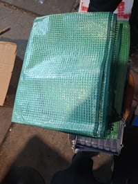 vidaXL Strat înălțat cu aspect de ratan cu folie pentru seră, 160x40x153 cm, gri-albăstrui — colț rupt, fără manual (stare: vezi a 2-a imagine) 4