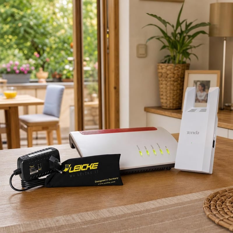 WiFi spasilački paket: 12V napajanje za router + AC1200 WiFi pojačivač signala