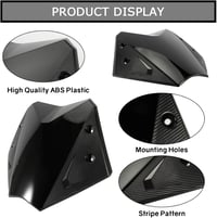 PSLER Motorkerékpár Szélvédő TMAX 530 2012-2016 Modellekhez - Fekete ABS Műanyag Szélfogó Plexi, Első Burkolat, Szélterelő 4