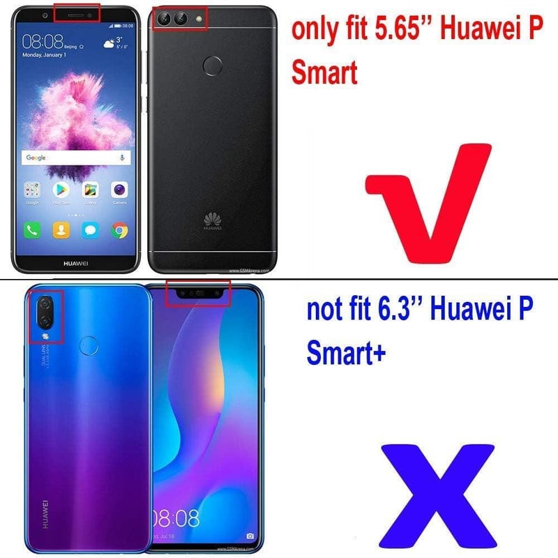 Huawei P Smart / Enjoy 7S Vörös Tok Forgatható Gyűrűvel