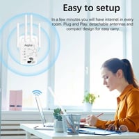 aigolink WLAN Repeater 1200 Mbit/s - Dual Band WiFi Jelerősítő (5GHz 867Mbit/s + 2.4GHz 300Mbit/s) Ethernet Porttal - Univerzális Internet H 6