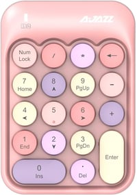 FELiCON Rózsaszín Numerikus Billentyűzet - 18 Gombos, Hordozható, Csendes, Windows és Mac Kompatibilis 1