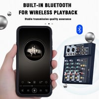 Weymic F7 Professzionális Keverőpult 7 Csatornával - USB Audio Interfész, Sztereó Hangszínszabályzó DJ, Színpad, Karaoke Használatra 2