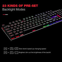 Havit mechanikus gamer billentyűzet, QWERTZ, piros kapcsolók, LED világítás 3