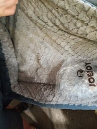 Ortopedický pelech pre psov JOEJOY s výplňou z pamäťovej peny, so snímateľným prateľným poťahom, tmavosivý, 89x64x17 cm 3