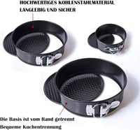 Kerek sütőforma szett 3 db - HomeMall csöpögésmentes tapadásmentes tortaforma 4