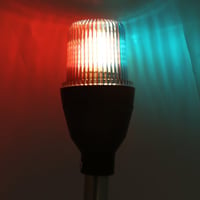 Keenso 12V LED hajózási jelzőfény, állítható talppal - piros/fehér/zöld 6