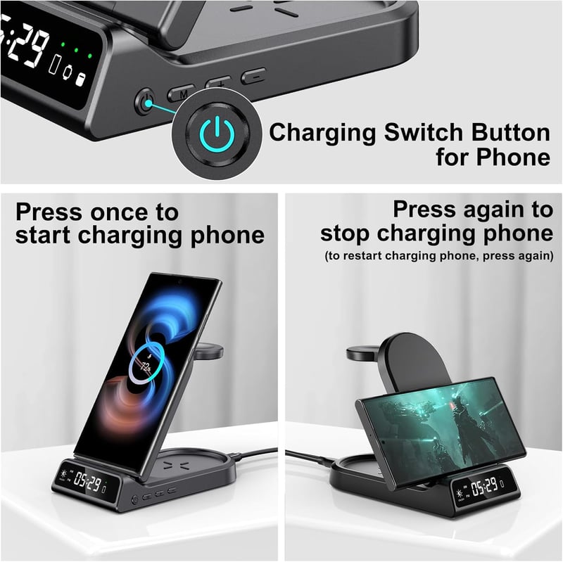 Samsung 4 az 1-ben vezeték nélküli töltőállomás Galaxy S24/S23/S22, Watch és Buds készülékekhez