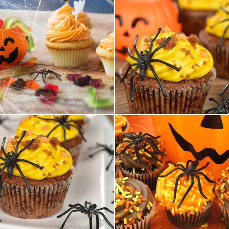 Ijesztő Halloween Pók Dekoráció Szett 60db - Otthoni, Kerti Kellék
