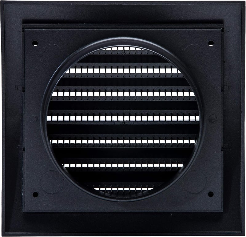 Vent Systems 100 mm Antracit Szellőzőrács - Szárítógéphez, Szellőzőnyílásokhoz és Kipufogócsőhöz - Kültéri Használatra Alkalmas Légkivezető 