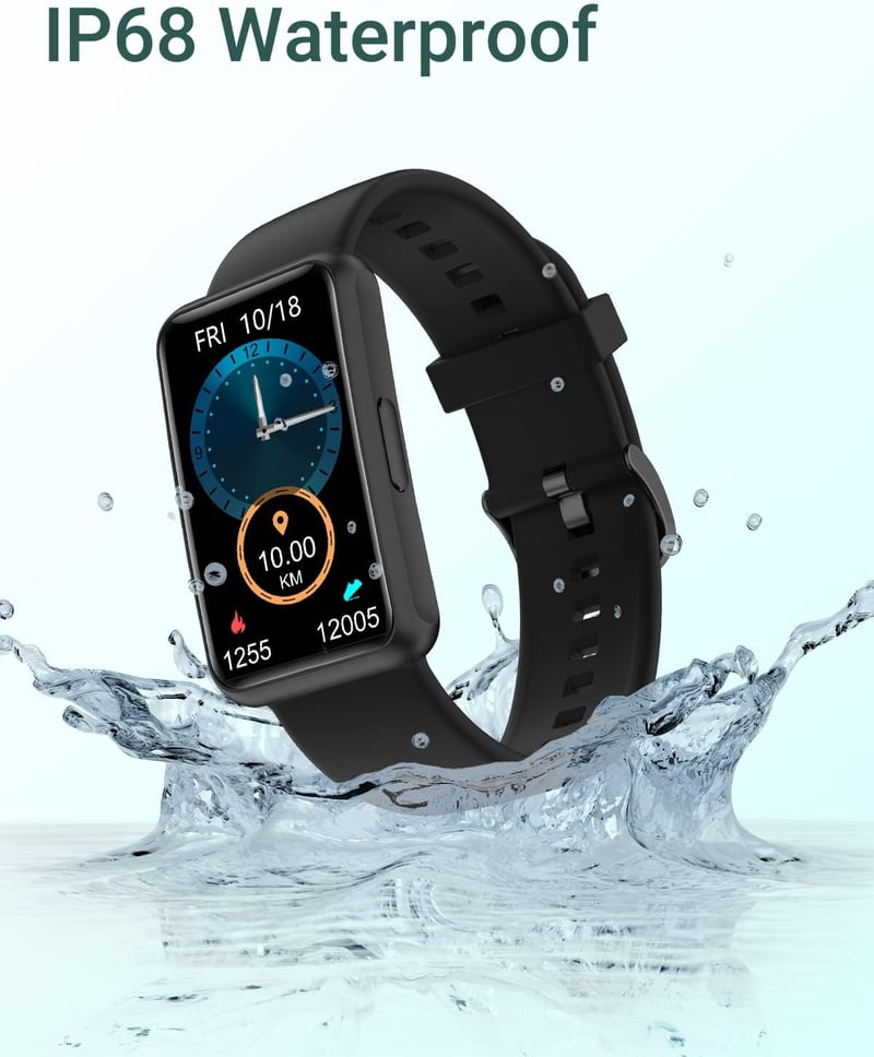HUAKUA Okosóra Lépésszámlálóval - Nagy Kijelzős, Vízálló Fitnesz Tracker Applikáció Nélkül