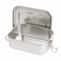 Nerezový obedár wenco s 2 priehradkami, 650 ml, 15x11,3x5 cm, strieborný, vodotesný — bez deliacej priečky (stav: pozri 2. obrázok) 1