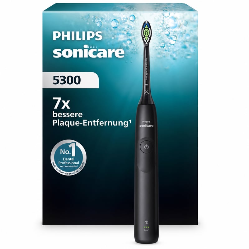 Elektrická zubná kefka Philips Sonicare 5300 HX7101/01 – 2 stupne intenzity, snímač tlaku – bez nabíjačky (stav: pozri 2. obrázok)