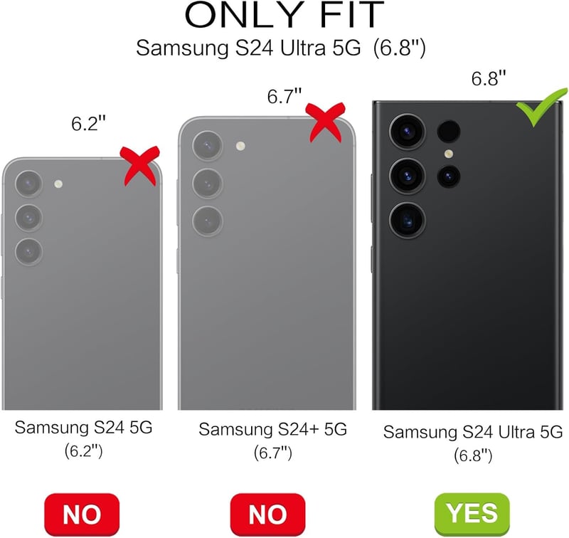 Samsung Galaxy S24 Ultra tok 360°-os gyűrűs állvánnyal és lánccal, mágneses autótartó, fekete