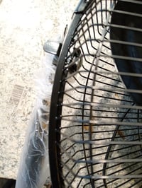 Extrahouse metalni stolni ventilator 50W crni, 3 aluminijske lopatice, 3 brzine, nagibni — deformirana rešetka (stanje: vidi 2. sliku) 3