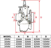 PWK 30mm Karburátor JFG RACING Motorokhoz - GY6 100-150cc 2T/4T Kompatibilis, Sötétszürke 7