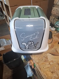 Litiereă deschisă pentru pisici Karlie Simon's Cat 50x37x39 cm pentru pisici mari, folosită, lopățică — Fără lopățică pentru nisip (stare: vezi a 2-a poză) 4