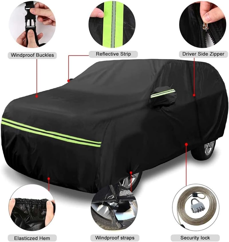 Waterproof Car Cover Compatible with 718 Boxster/Cayman 986/987/981/982 Base/S/T/GTS 4.0/GT4/GT4 RS 1996-2022, All-Weather Car Covers with Zip