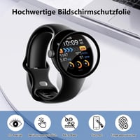 Google Pixel Watch Ütésálló HD Üvegfólia Szett - 2db Buborékmentes Képernyővédő 3