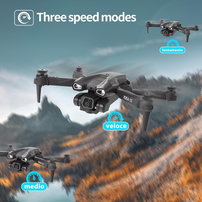 TTROARDS 12 Összecsukható Drón 1080P Kamerával, WiFi FPV Élőkép, 360° Flip Funkció, 20 Perc Repülési Idő, Kezdőknek és Gyerekeknek, Távirány