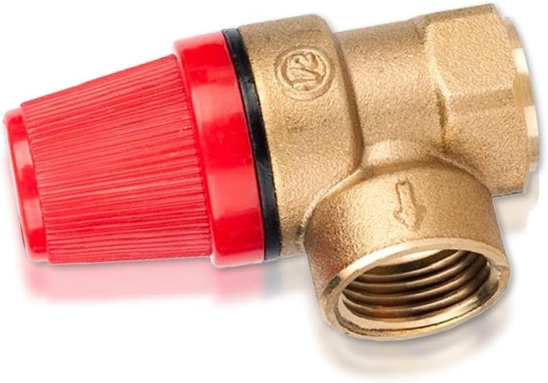 G1/2" Biztonsági Szelep - 6 Bar Nyomáscsökkentő Sárgaréz Szelep Ivóvízhez, Olajhoz, Gázhoz, DN15 M