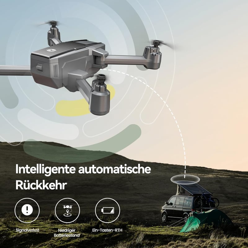 Holy Stone HS440D GPS Drón 4K Kamerával Kezdőknek, 20 Perces Repülési Idő, Követés Funkcióval, Automatikus Visszatérés, 5G FPV Átvitel, Össz