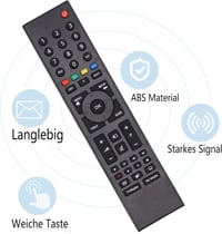 FOXRMT Univerzális Távirányító Grundig Smart TV-hez - Kompatibilis P7187 TP7187R TP7 Modellekkel, 10m Hatótávolság, Ergonomikus Kialakítás 2