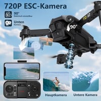 Toladrone TD12 Mini Drón 90° Állítható Kamerával - Összecsukható FPV Quadcopter Optikai Pozicionálással, Kezdőknek és Haladóknak, 2 Akkumulá 2