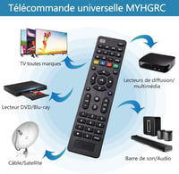 Telecomanda Universală FOXRMT pentru TV, DVD, Blu-Ray, Streaming Player și Soundbar - 4 în 1, Configurare Simplă, Rază de Acțiune 10m 2