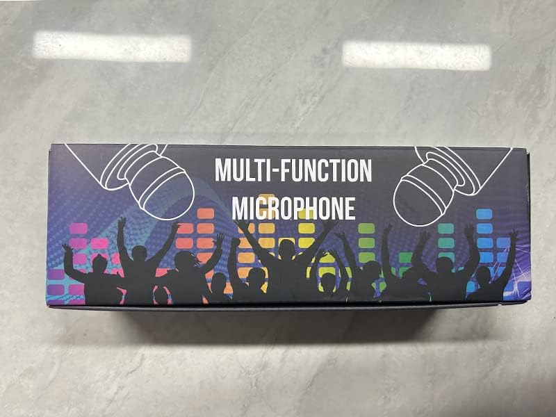 Wowstar LED-es Bluetooth Karaoke Mikrofon Hangszóróval, Rozéarany - Android/iOS
