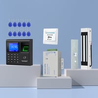 ReaIOKbii 125KHz RFID Beléptető Rendszer - 180kg Mágneszárral, Kódzárral, 10db Kulcstartóval, Tápegységgel - Falra szerelhető Ajtóvezérlő Ké 2