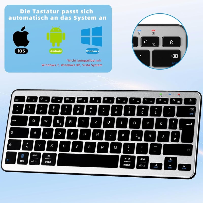Qulose vezeték nélküli Bluetooth billentyűzet 2. generáció