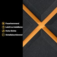 Fstop Labs 12db Akusztikai Habpanel - 2,5x30x30cm 3D Hangszigetelő Stúdiófalburkolat 4