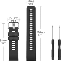 MoKo Szilikon Óraszíj Garmin Forerunner 35 GPS Futóórához - Cserélhető Sportpánt 2 Csavarhúzóval és 6 Csavarral 7