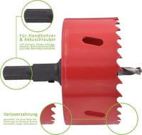 Anladia M42 HSS 140mm-es Piros Fém Lyukfűrész Hexa Tüskével 3