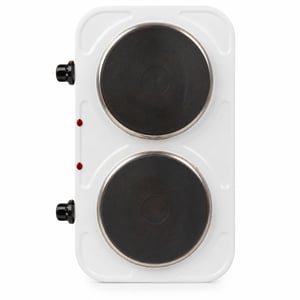 Tristar KP-6245 dupla elektromos főzőlap, 15,5 és 18,5 cm, 5 fokozat, 2500 W, fehér, használt