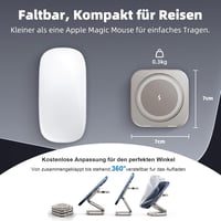 AC ISLAND 5 az 1-ben MagSafe Töltőállomás iPhone 16/15/14/13/12, Apple Watch és AirPods Készülékekhez - Összecsukható Utazási Vezeték Nélkül 5