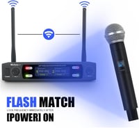 Micfuns K7 Profi vezeték nélküli karaoke mikrofon szett, 2 kézi VHF, 100m hatótáv 2